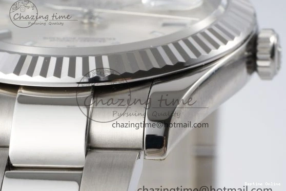 0404 DateJust 41 SS Fluted Bezel KING 1:1 Best Edition 904L Steel Silver Dial on Oyster Bracelet VR Sustainable 2222